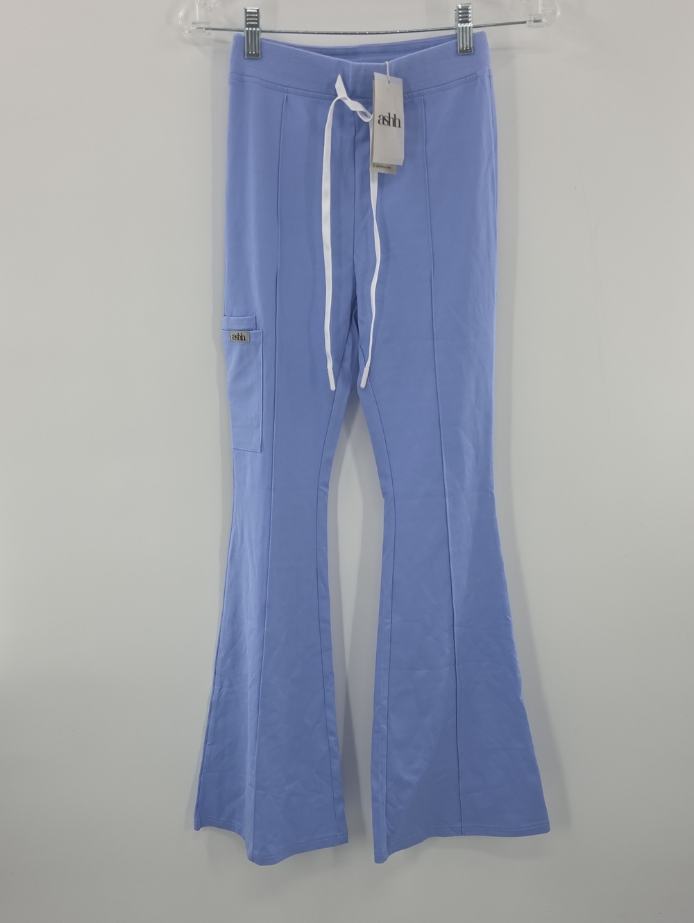 Ashh Periwinkle Flare Drawstring Pants